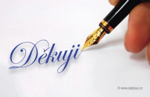Děkovací kartička — ilustrace k tématu